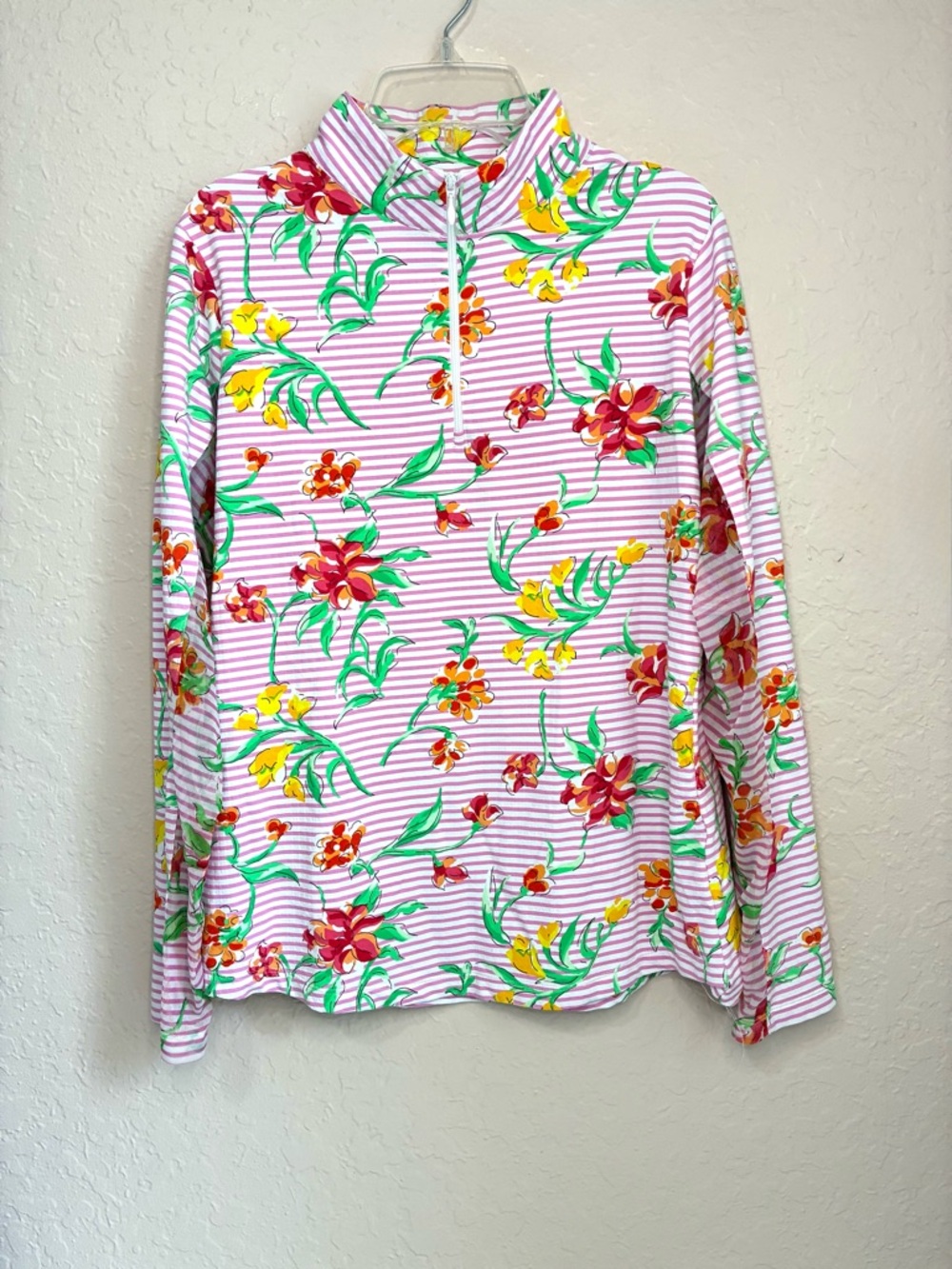 IBKUL Long Sleeve Shirt Womens XS Pink Vented Mesh Panel UPF50 Sun Protection